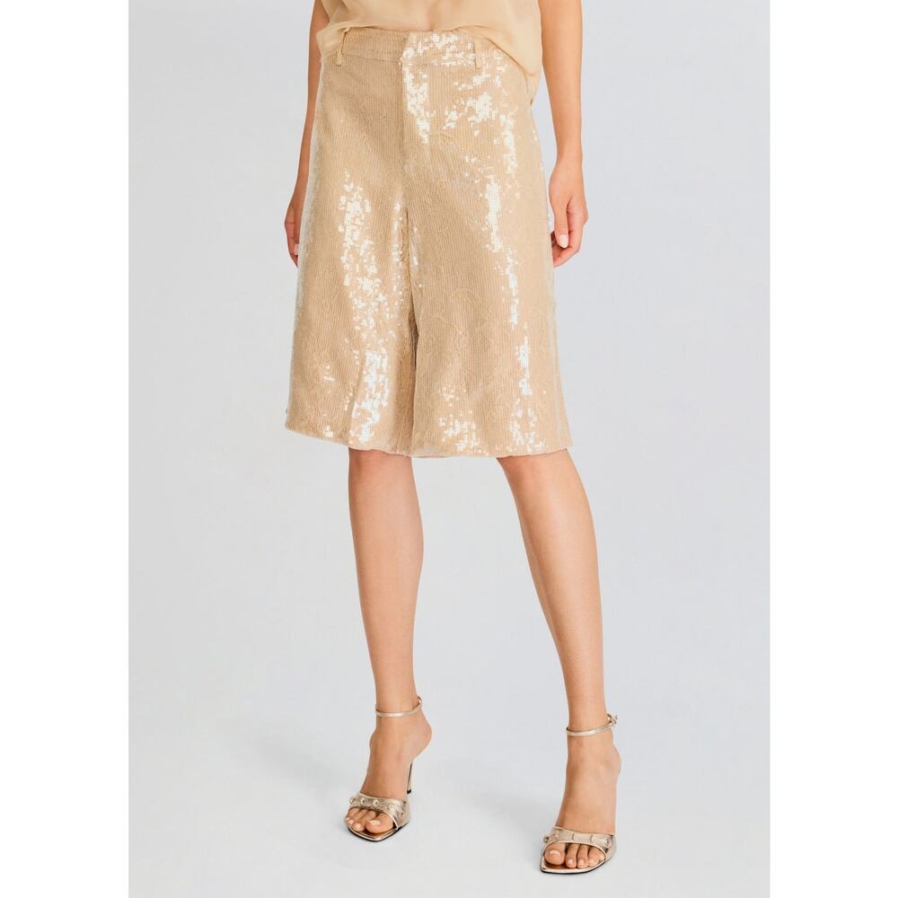 Retrofete Women's Presley Sequin Embellishment Shorts Nude Size XS NWT